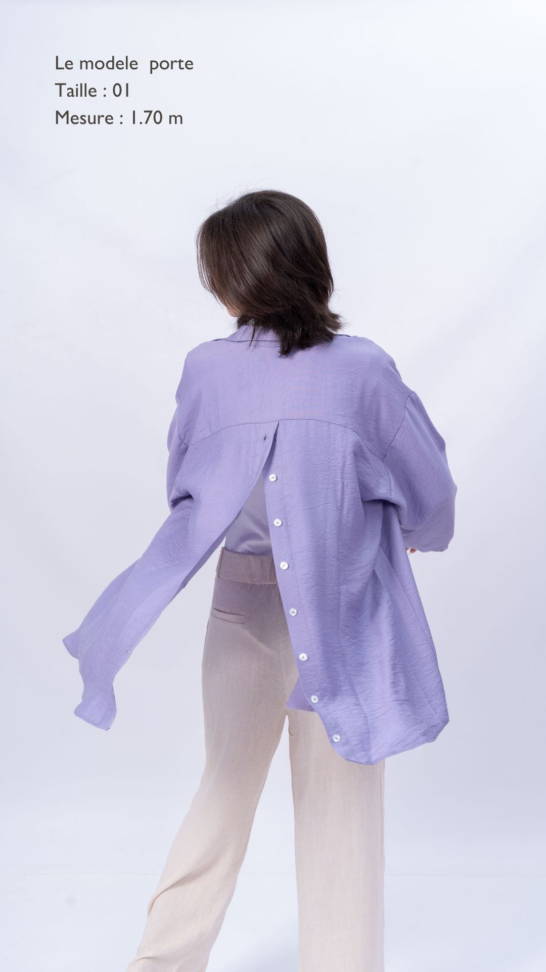 Chemise Oversize Violette en Lin